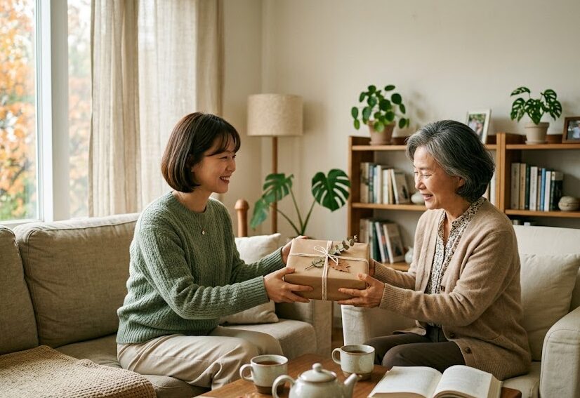 추석 부모님 건강 선물, 서랍에 안 쌓이게 고르는 4가지 추석 부모님 건강 선물 전달하는 가족 잡지풍