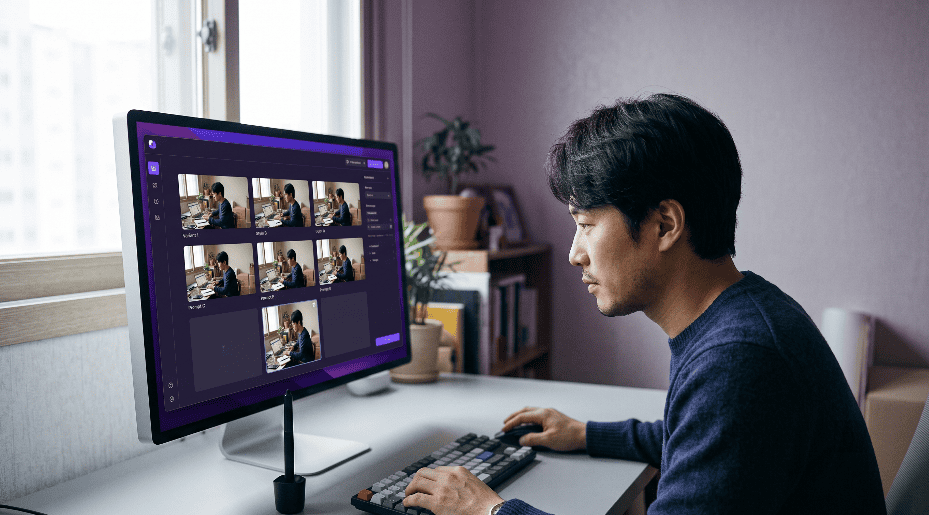 AI 썸네일 프롬프트 작업 화면 잡지풍