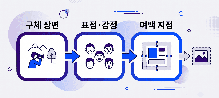 AI 썸네일 프롬프트 구조 3단계 인포그래픽